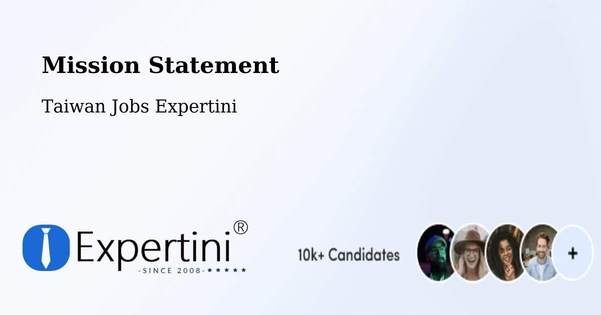Corporate Mission – Pingtung - Taiwan Jobs Expertini